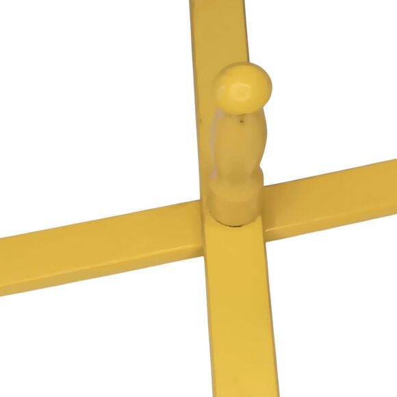 VTG Yellow Wooden Expandable Wall Rack 10 Peg 24" x 10"  Cottagecore Farmhouse - Picture 12 of 14